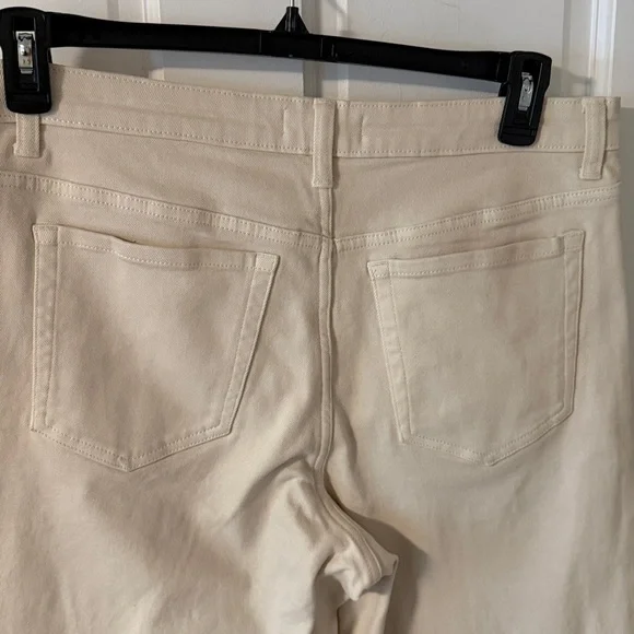 Amazon Essentials Wide Leg Cream Jeans Low Stretch Size 12 - Picture 9 of 9